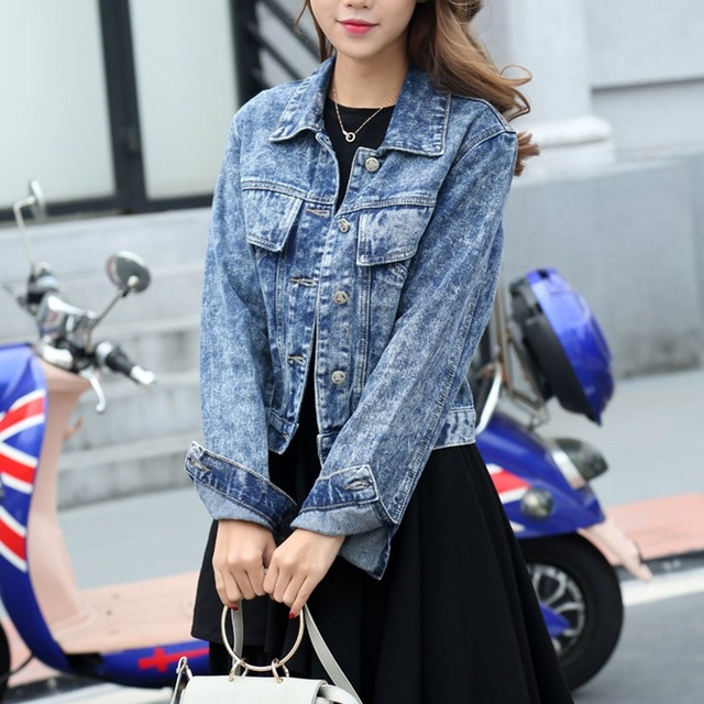 ショート丈 長袖 襟付き Gジャン