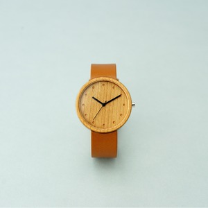 Cherry wood - Organic leather Honey - L