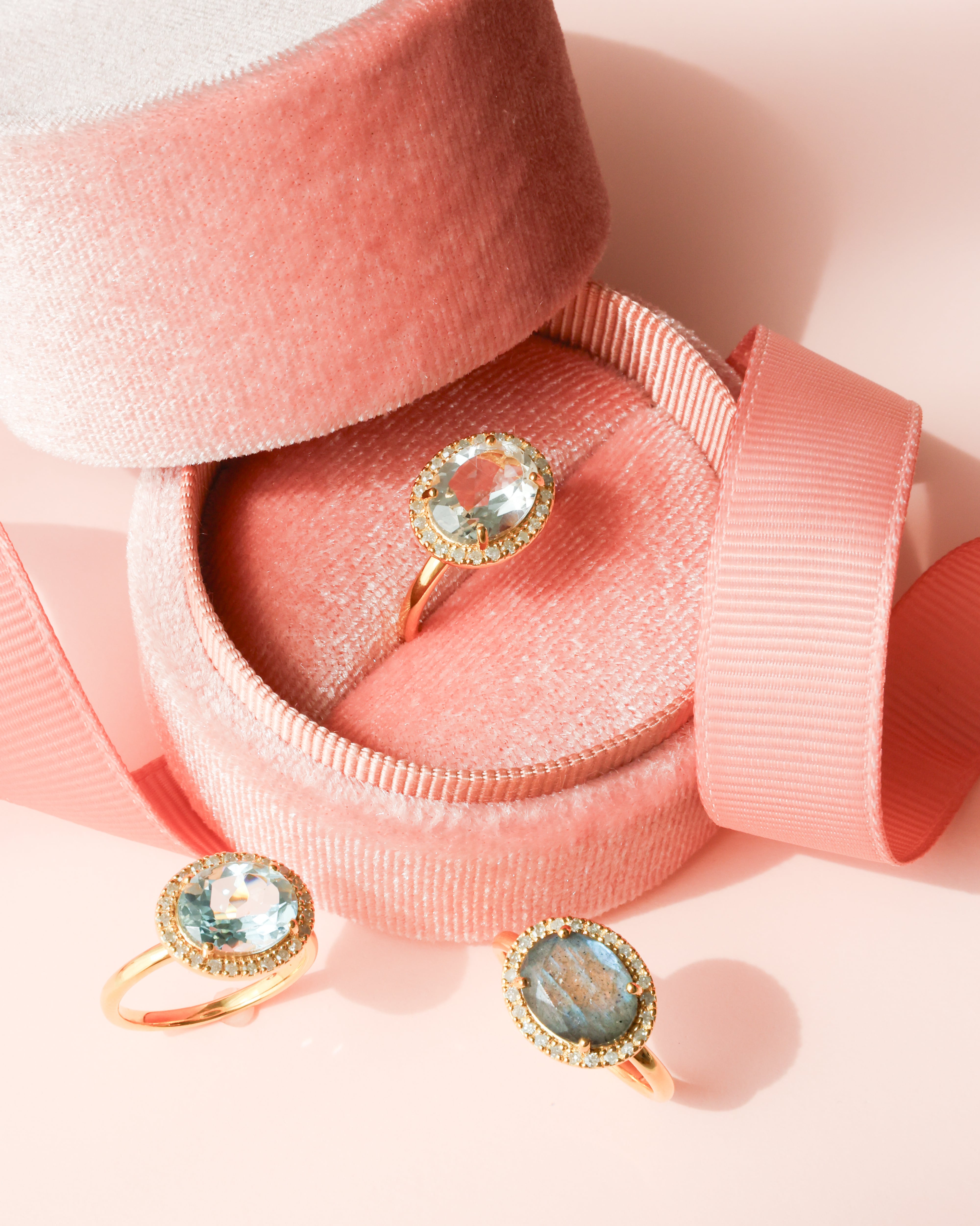 ブルートパーズ ダイヤモンドメレリング | ＜天然石ジュエリー