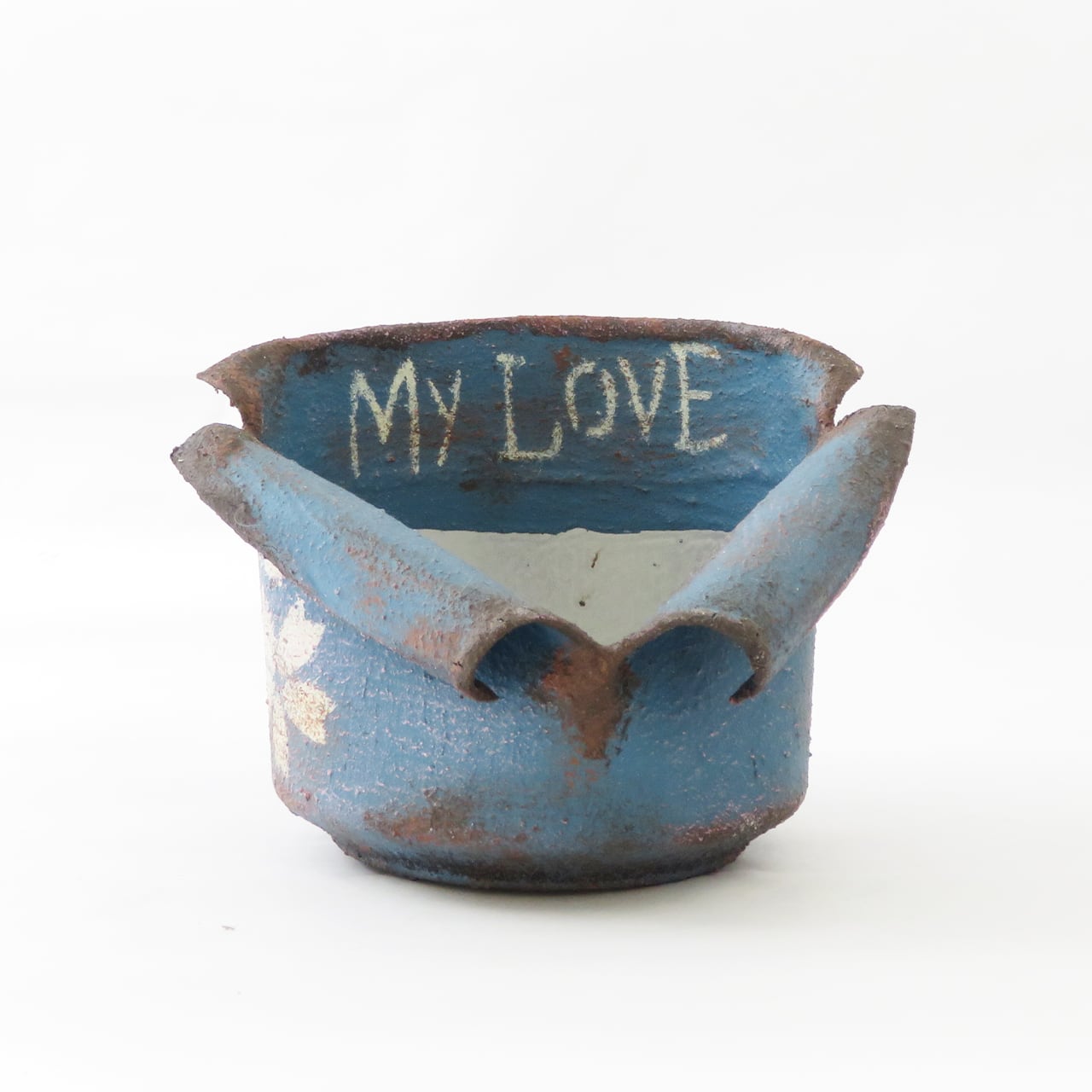 never give up！ヴィンテージ風リメ缶(ヴィンテージパープル