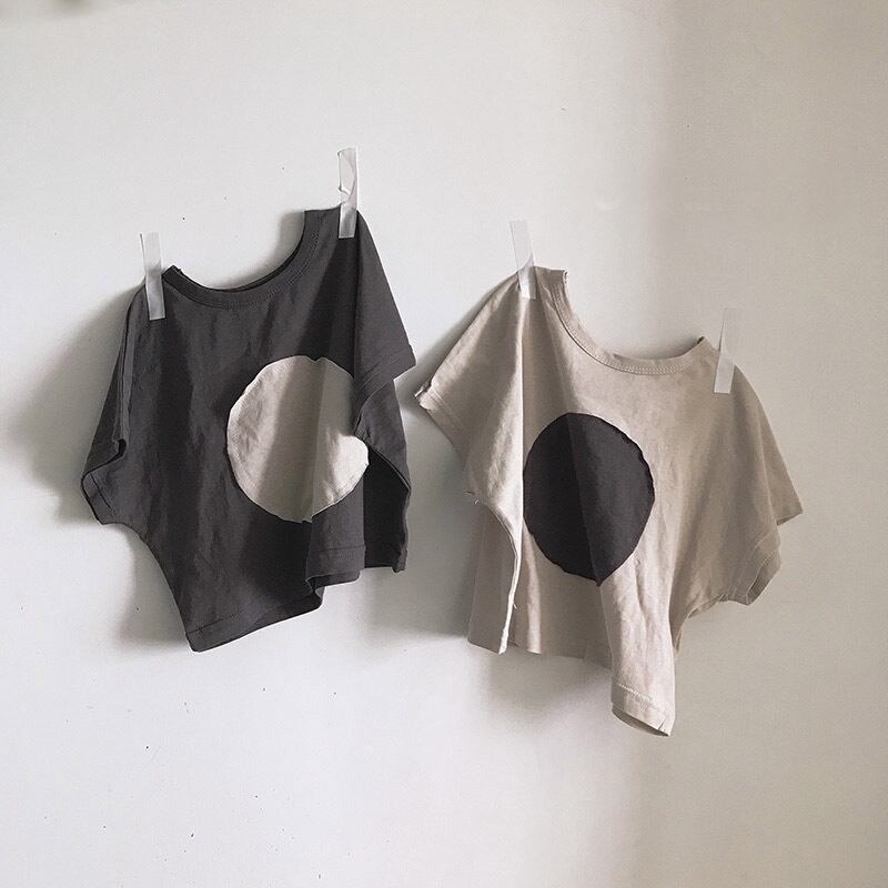 【BABY】夏新作 丸柄カジュアル半袖シャツ