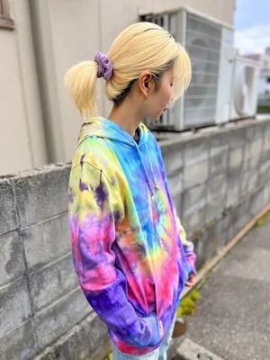 タイダイ染め Tie-dye プルオーバー フーディー Lサイズ　カラフル スパイラル HD21-34