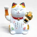 電動手招き 白招き猫 宝くじ入れ 開運 招福 和の縁起物