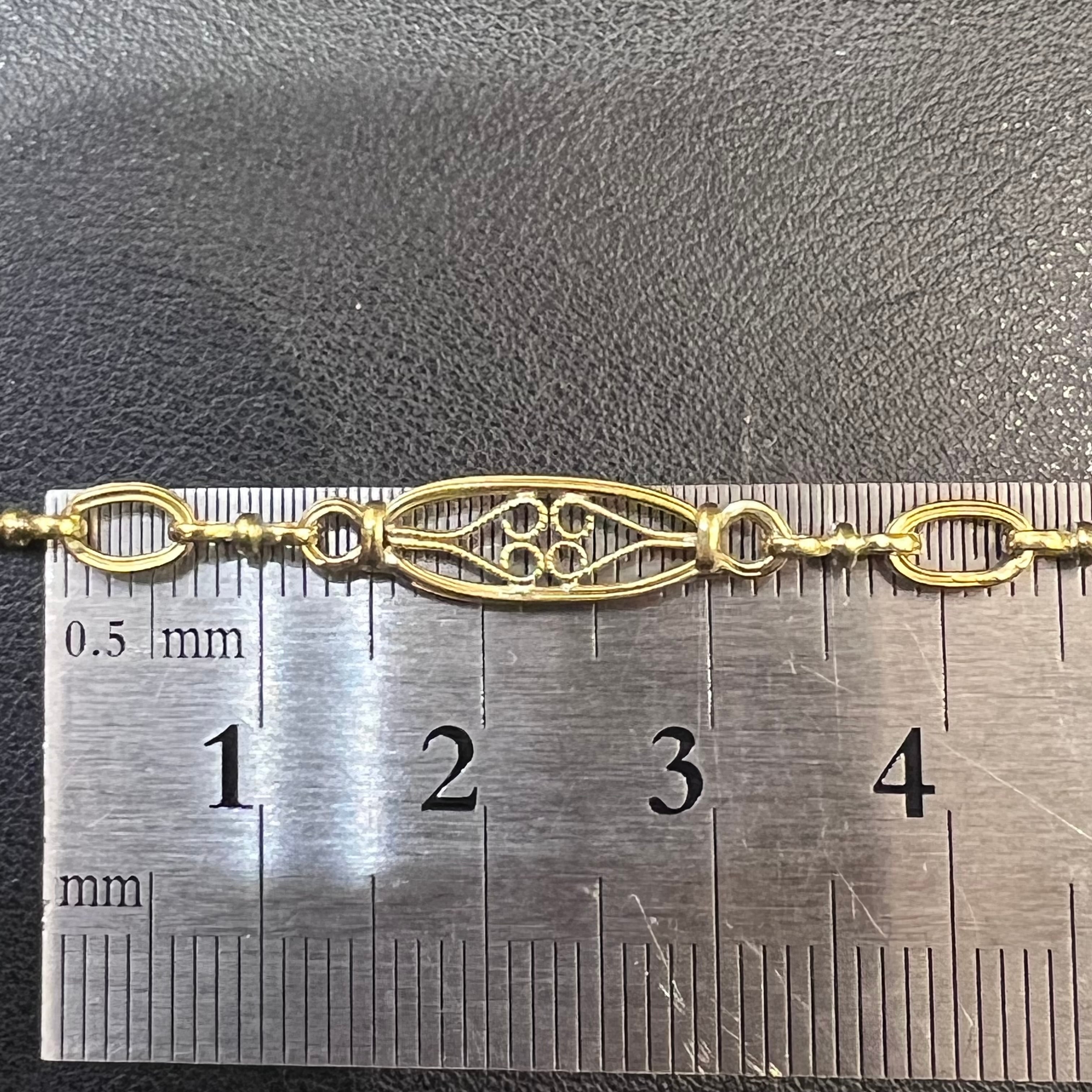 フランス ヴィンテージ 18金 K18 フィリグリーチェーン ネックレス