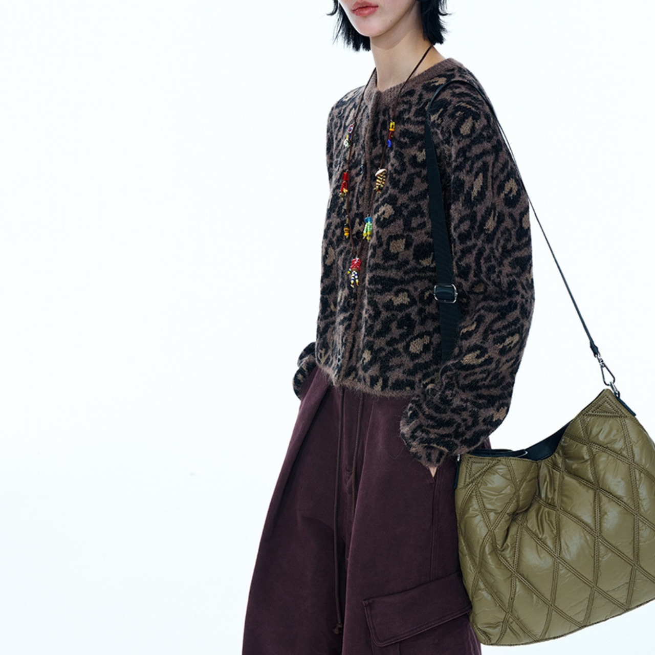 Jacquard Knit Cardigan T3937