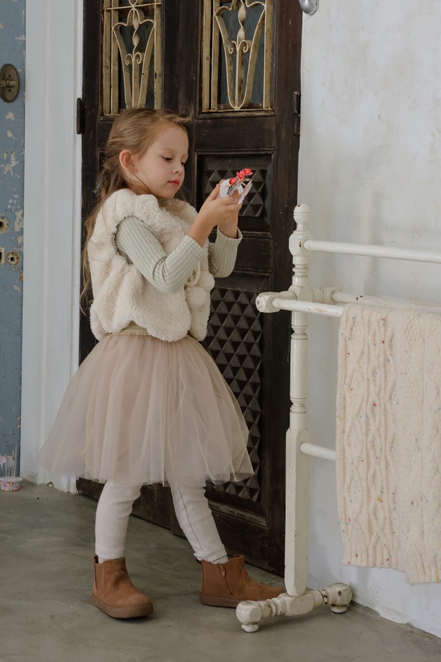 【予約】Moen tulle skirt leggings / puella FLO