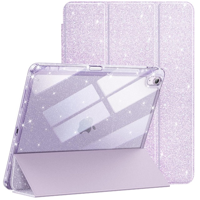 JETech iPad Air 11インチ M4/M3/M2 ・ Air 5/4用 グリッターケースカバー (パープル)