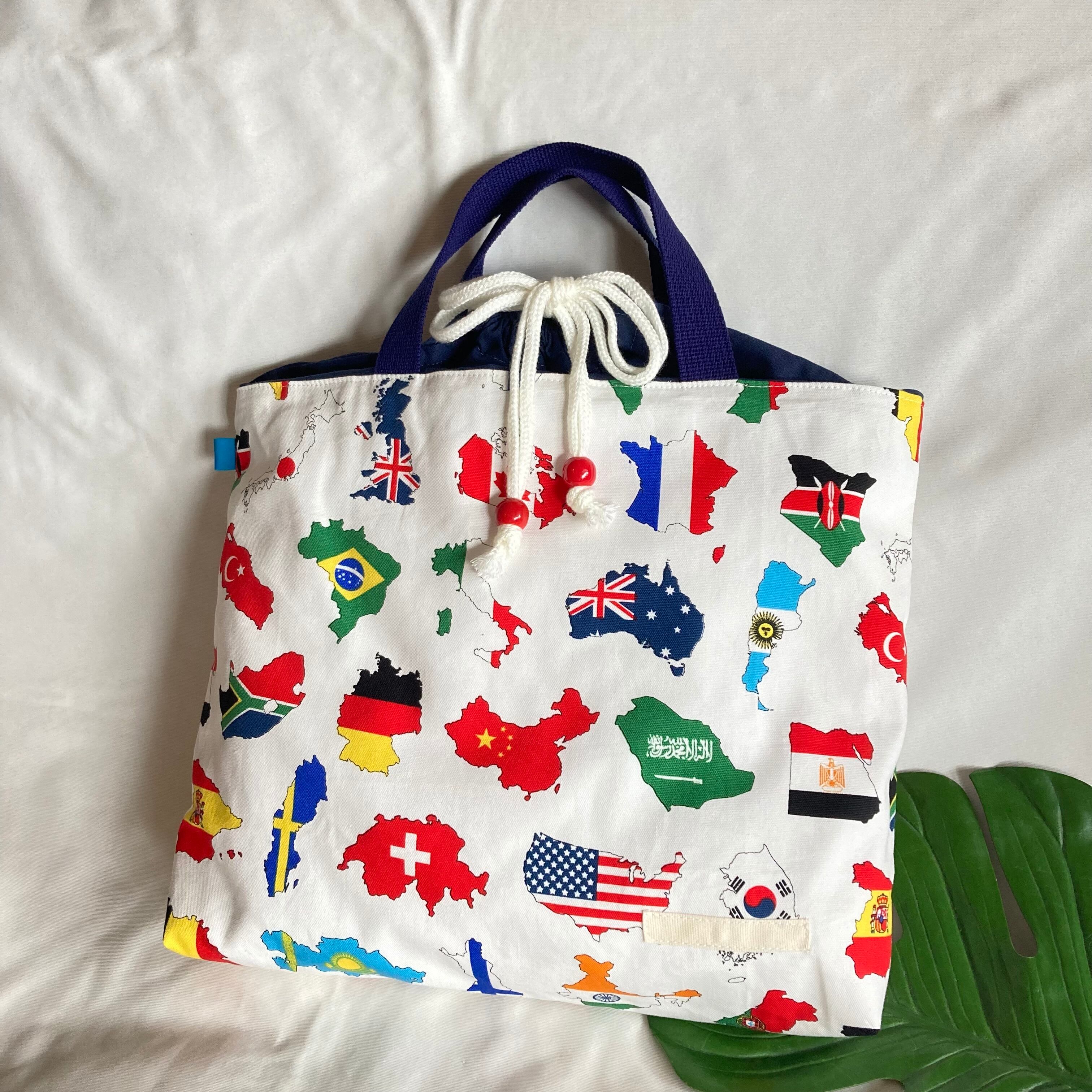 ナップサック&レッスンバッグセット アメリカン 星条旗 ぽし 