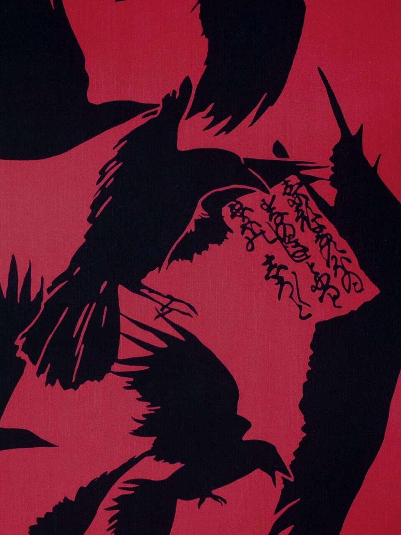 RumiRock 反物 ゆかた「近松カラス」　[A1824]