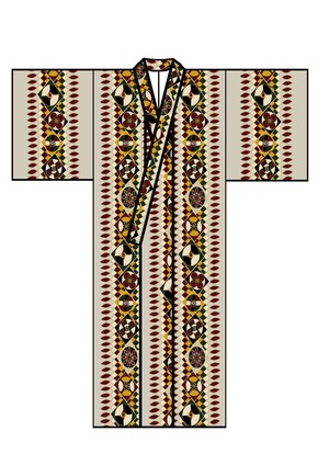 ポリエステル小紋　「Gentle Shield」  グレージュ