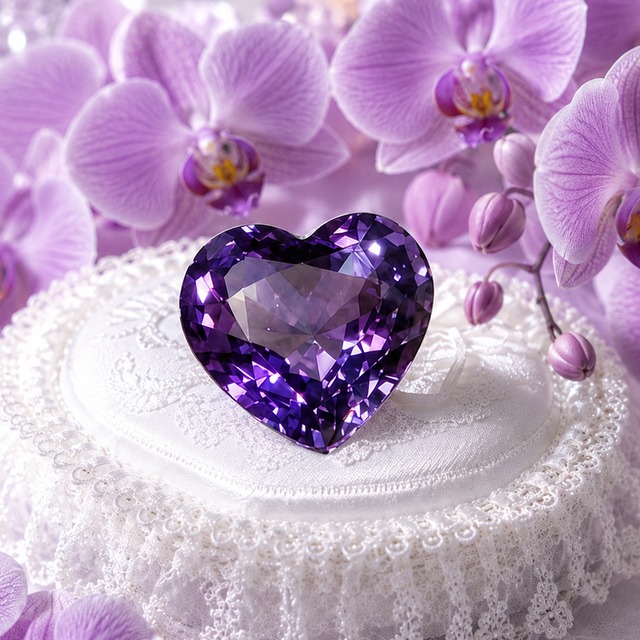 Dreamy Purple Orchid（ドリーミー・パープル・オーキッド）夢色に輝く紫の蘭。華やぐ大粒パープルスピネル 2.2ct