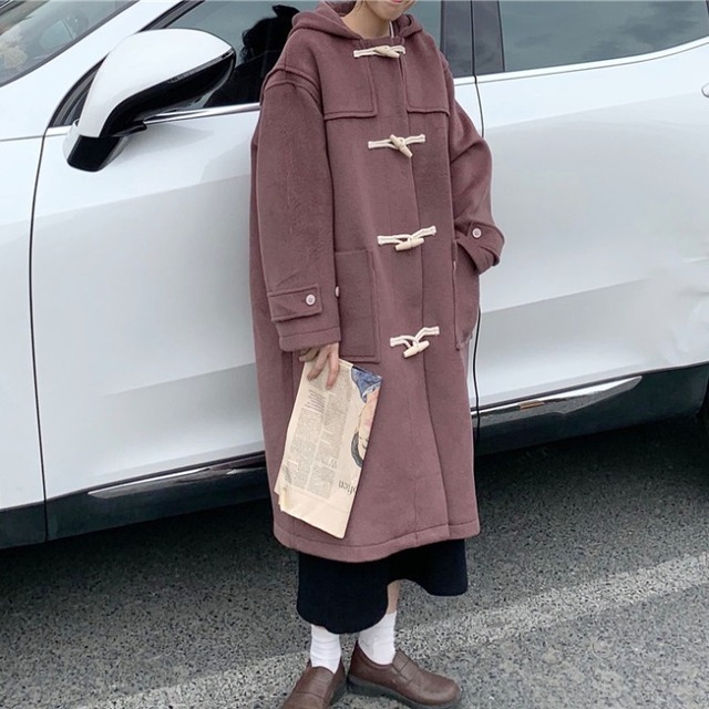 コート ロング丈 ダッフルコート ロングコート アウター 秋冬 レトロ ママコーデ 大人可愛い デート お出かけ Mh2424 Valentina210 トレンドの韓国ファッションプチプラショップ