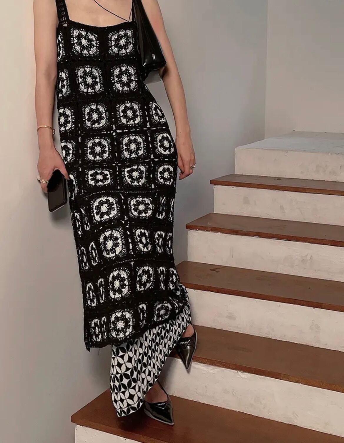 クロシェニットワンピース