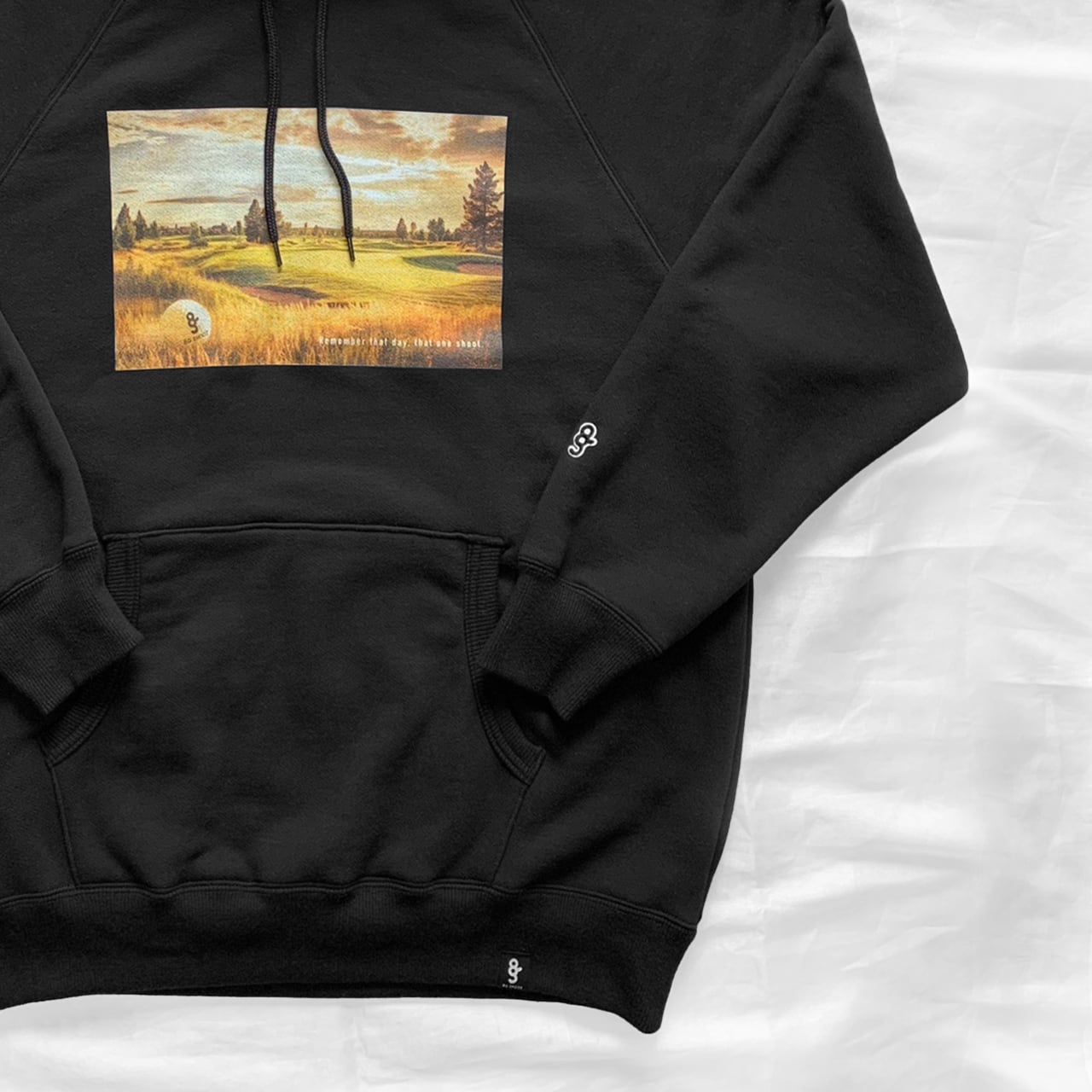 GRAPHIC PRINT SWEAT HOODIE -BLACK- | 8G SHOOT WEBSTORE