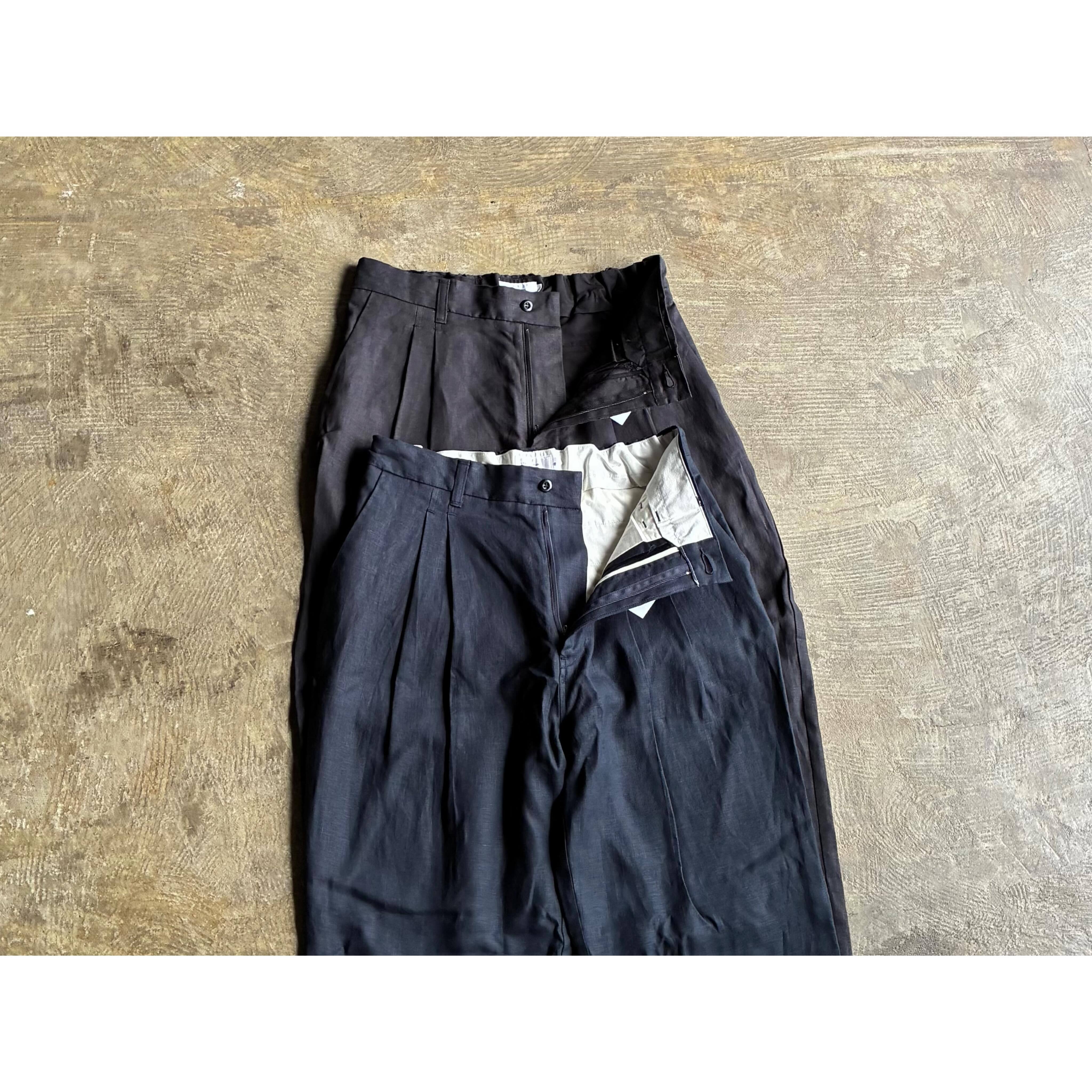 STILL BY HAND(スティル バイ ハンド) Linen 2Tuck Wide Tapered Pants