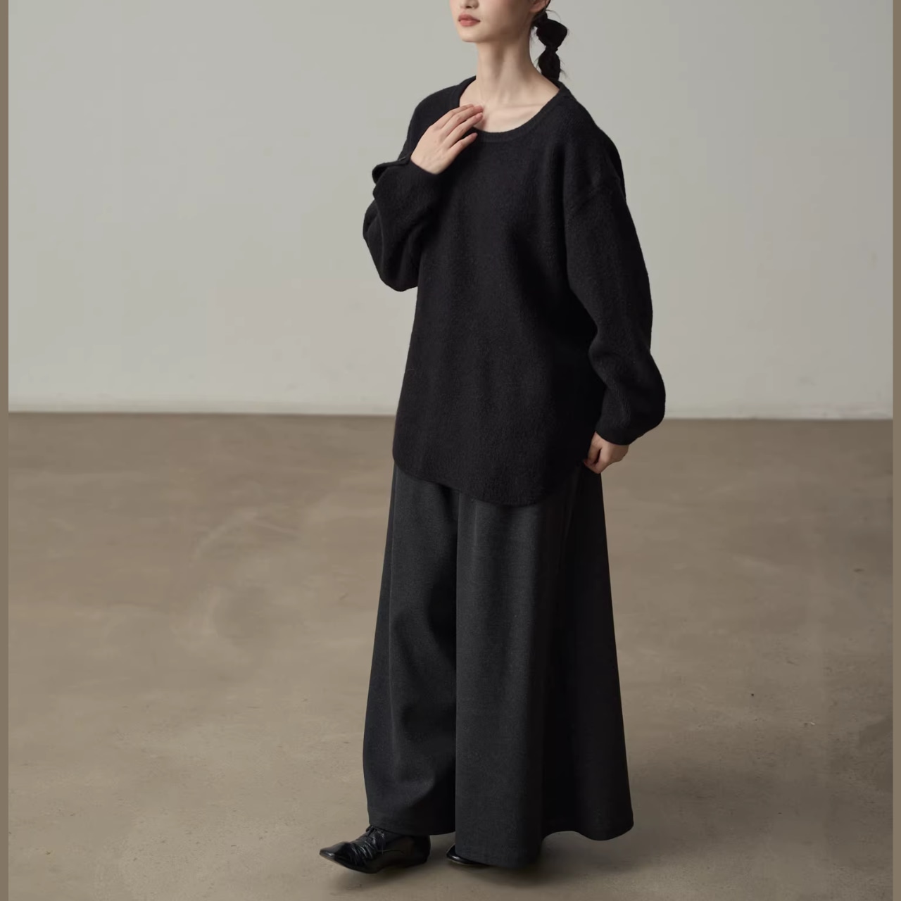 ストレート マキシ丈 ワイドパンツ 00032・画像13