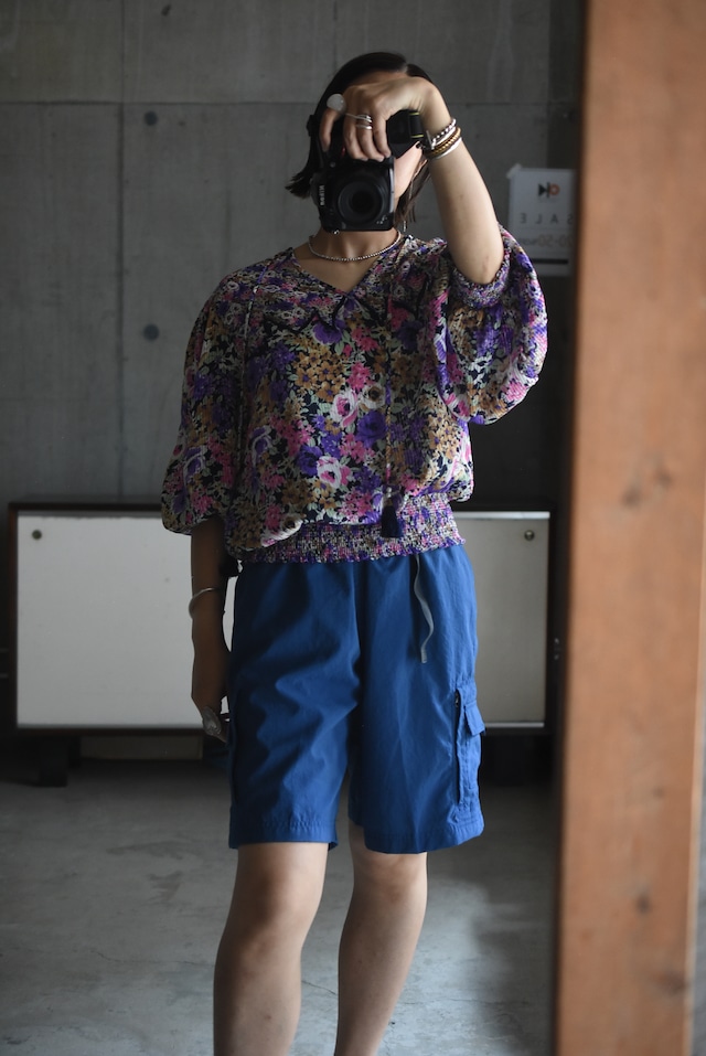 OK/80's Design Flower blouse.