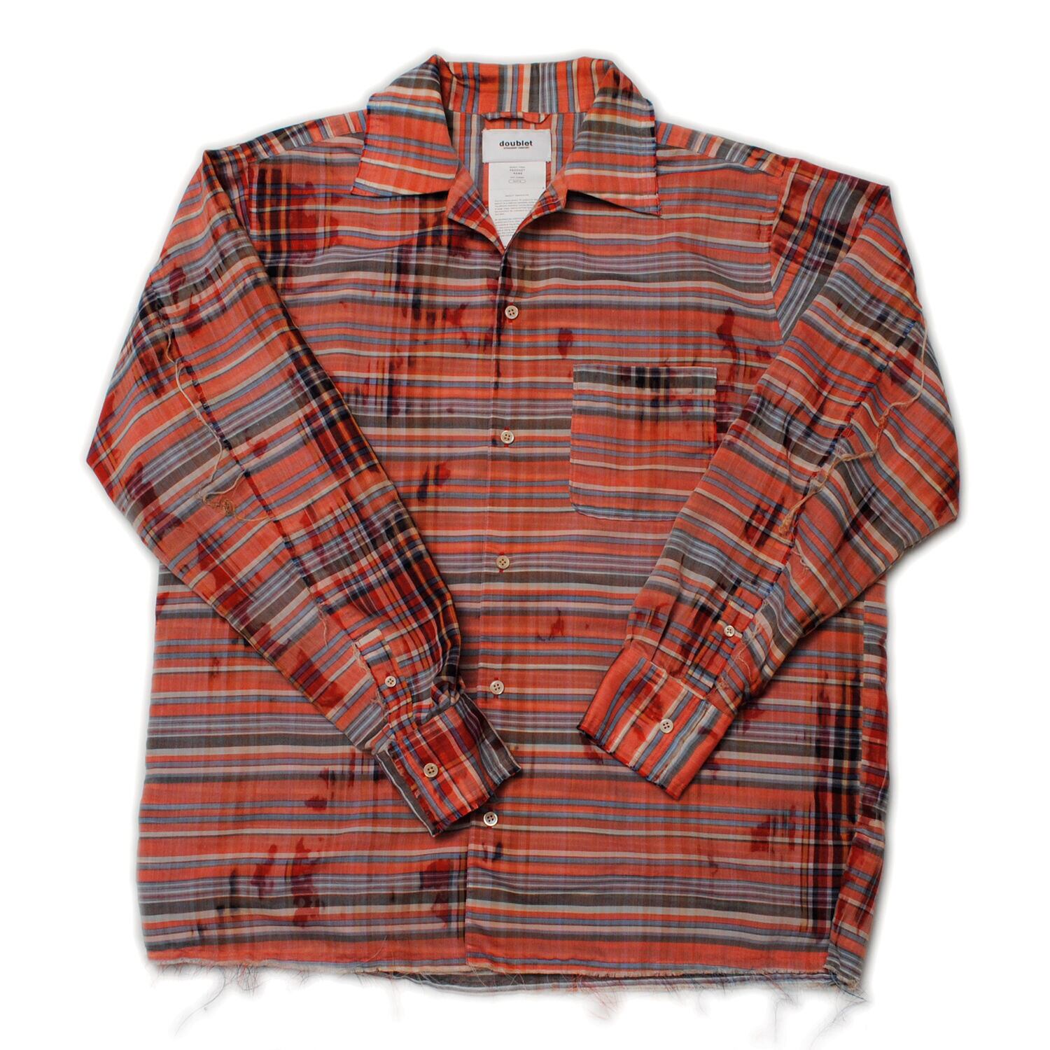 トップス doublet BLEACHED GAUZE SHIRT doublet BLEACHED GAUZE SHIRT (ORANGE) 22SS25SH105 | IAAAM ONLINE STORE