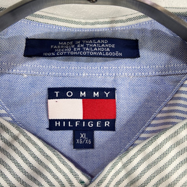 『送料無料』新品未使用タグ付き　TommyHilfiger B.Dストライプ長袖シャツ　XL