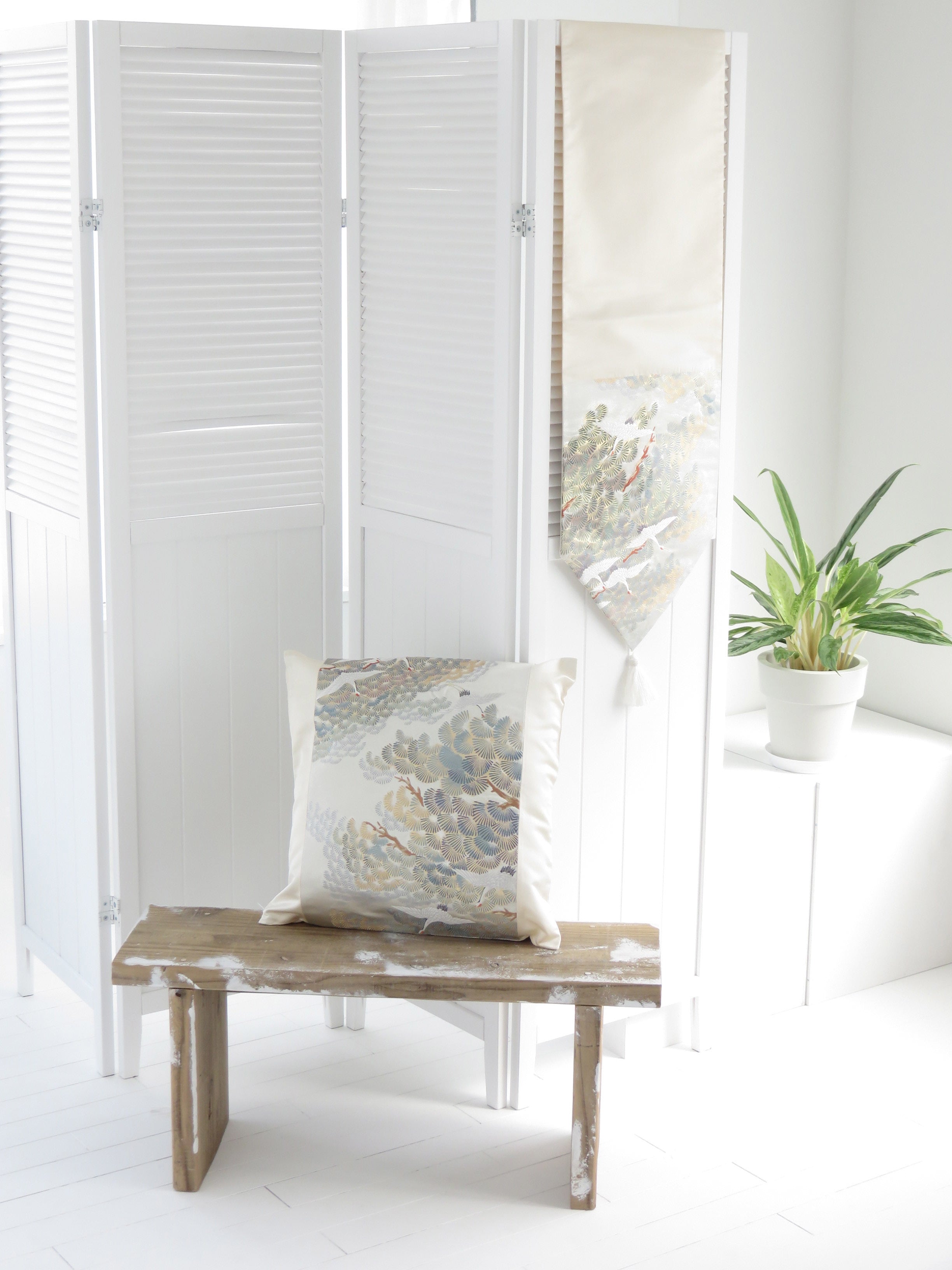 売却済】正絹袋帯リメイククッションカバー&ティッシュBOXカバーset①