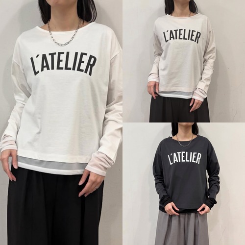 【 siro de labonte 】highgauge cotton "L'ATELIER" docking T