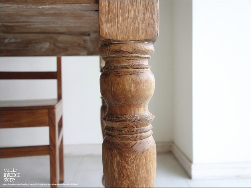 オールドチーク総無垢 ダイニングテーブルN69 食卓テーブル デスク 机