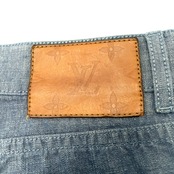 【LOUIS VUITTON】ルイ・ヴィトン "LV Logo Embroidered Chambray" デニムパンツ