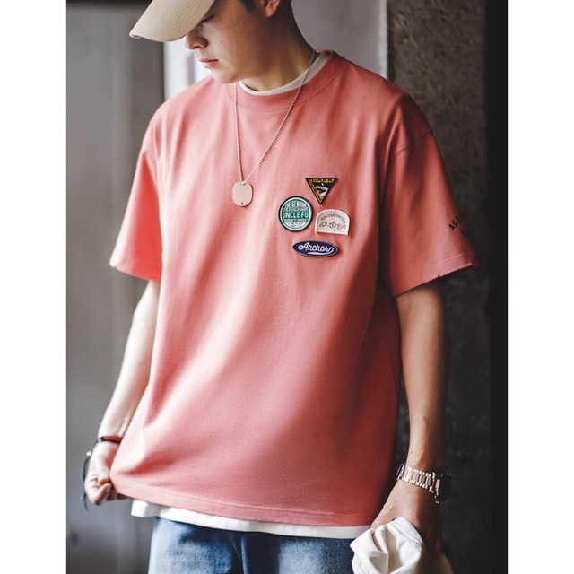Patch Heavy Causal T-Shirt【G1027】