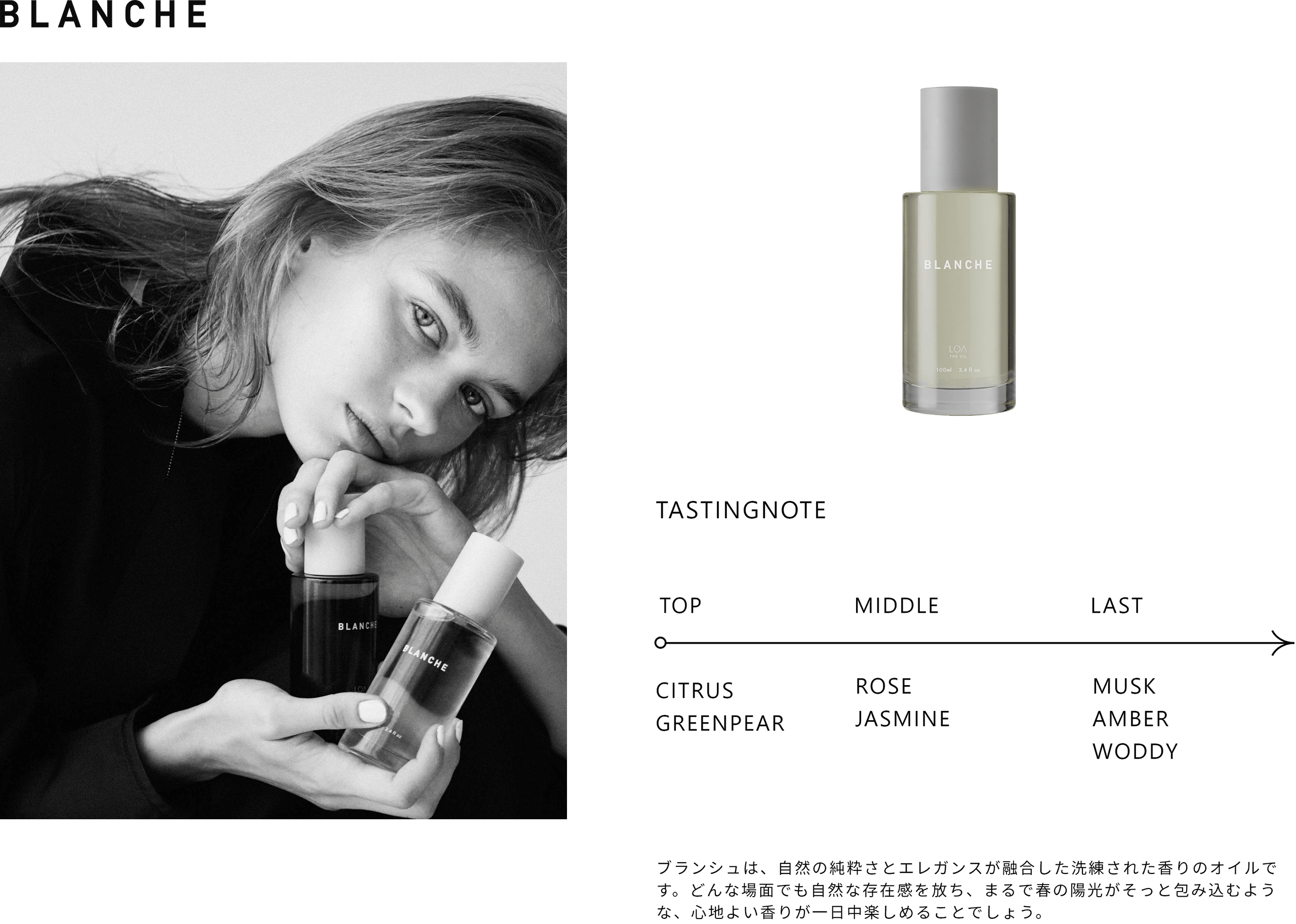LOA THE OIL 30ml ブランシュ / シトラスベール / ジャスミンドレ