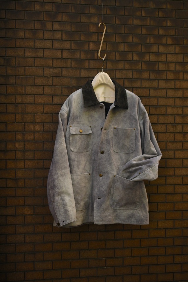 SEVEN BY SEVEN / LEATHER MICHIGAN CHORE COAT (Ice Gray)