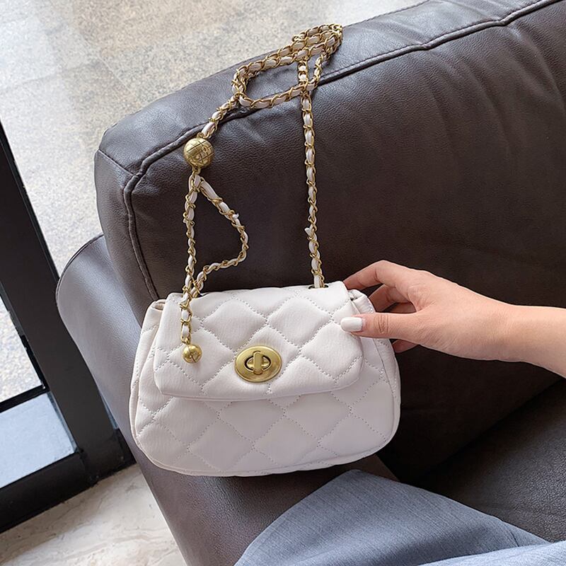 ウィメンズスモールバッグ2020ニューウェーブテクスチャーインワイルドダイヤモンドチェーンクロスボディバッグサマーファッションショルダーバッグ Tiancai_Wing_Bag0759210