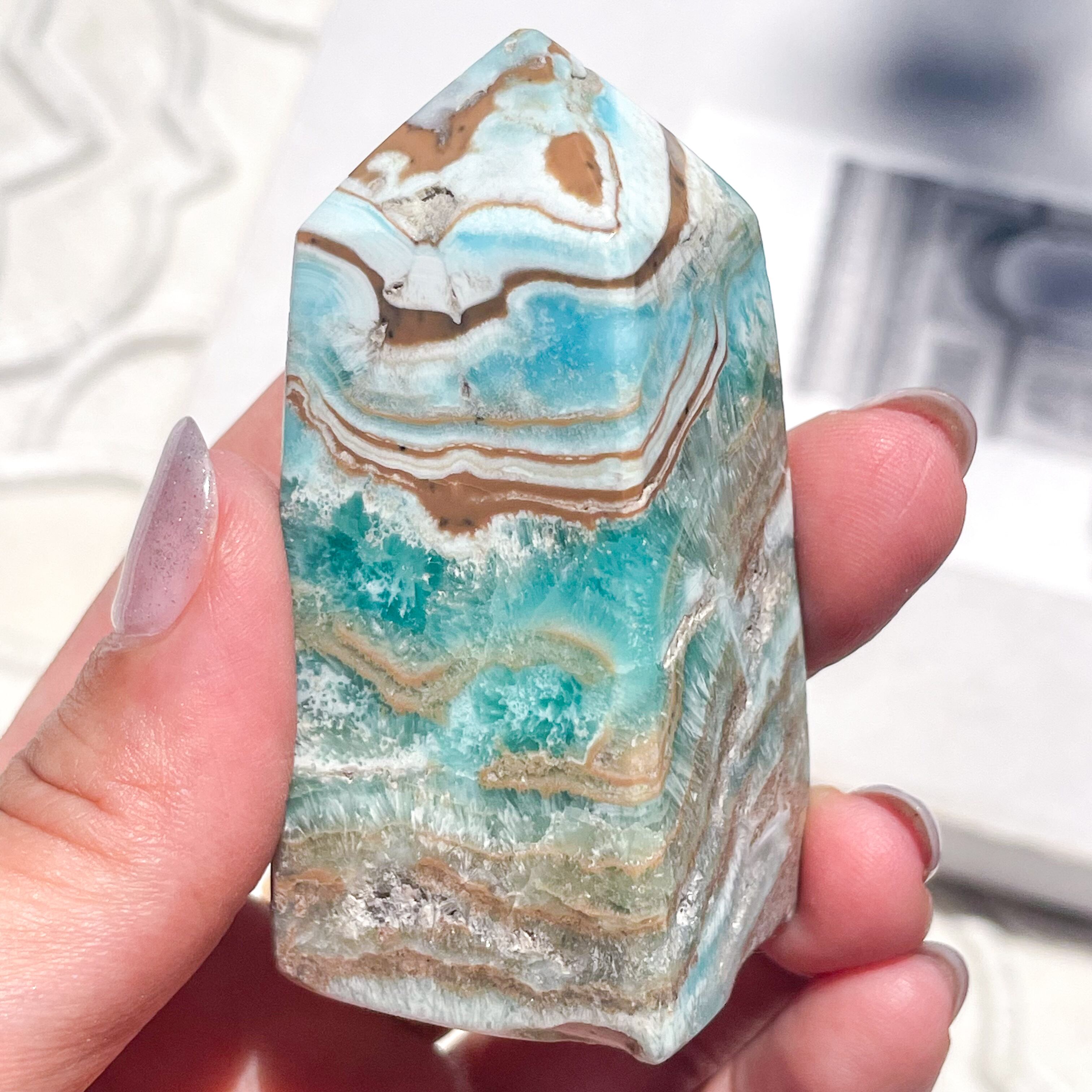Blue Aragonite Tower 8 ✧ ブルーアラゴナイト