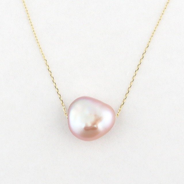 Natural color pearl  necklace 〈lavender〉
