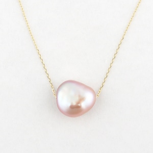 Natural color pearl  necklace 〈lavender〉