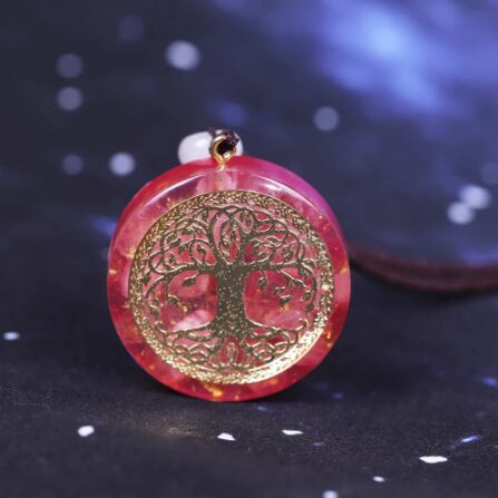 エネTree/オルゴナイト/合皮ネックレス エネTree/オルゴナイト/合皮ネックレス ハンドメイド アクセサリー