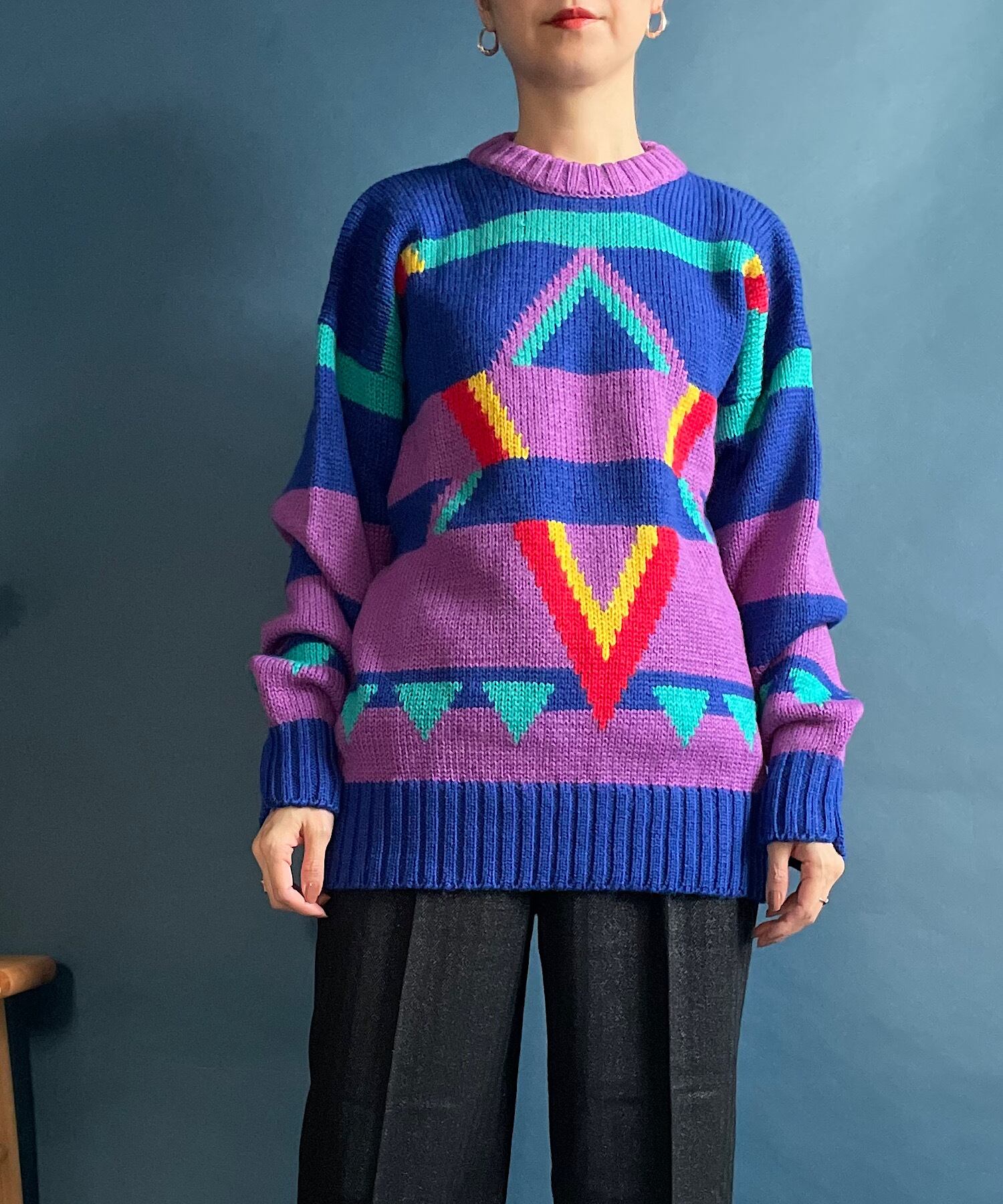 【送料無料】80's-90's "FILA"color knit