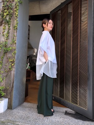 【26AW | WOMEN】ENFOLD エンフォルド / シャツ / SHEER BOTTOM SHIRT 300JA230-0791