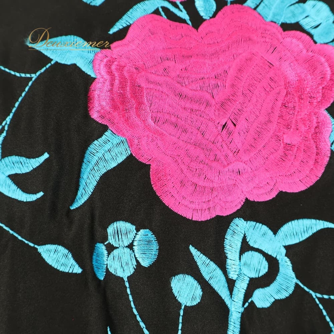 フラメンコ 衣装 シージョ ピキージョ ブラック系 ピンク系 ブルー系 黒 青 刺繍 フレコ フリンジ 花柄 トライアングル 三角形 ダンス 発表会 パーティ 小物 装飾 小道具 舞台衣装 発表会衣装