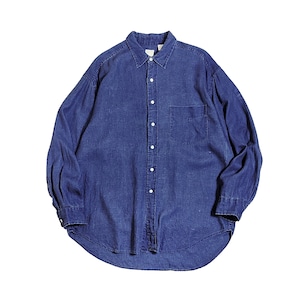 OLD GAP / Oversized Indigo Linen Shirt