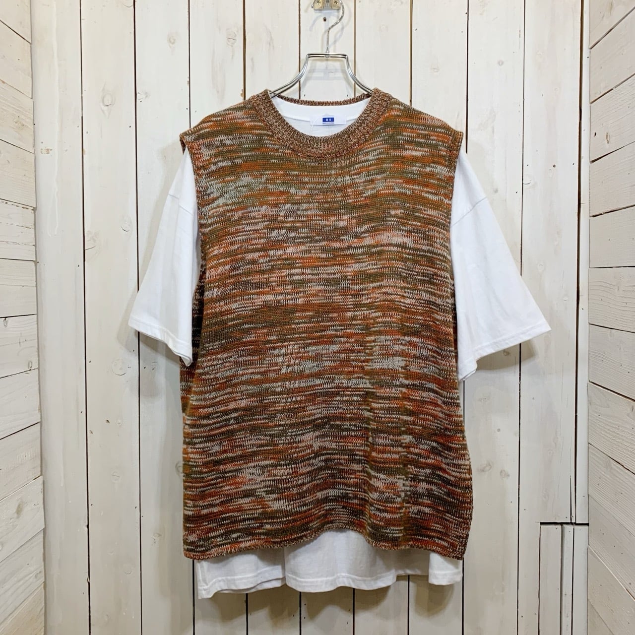 SALE》 【211532-26】 MELANGE CREW NECK VEST / メランジ クルー