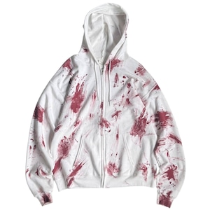 Hanes hand painted zip up sweat hoodie