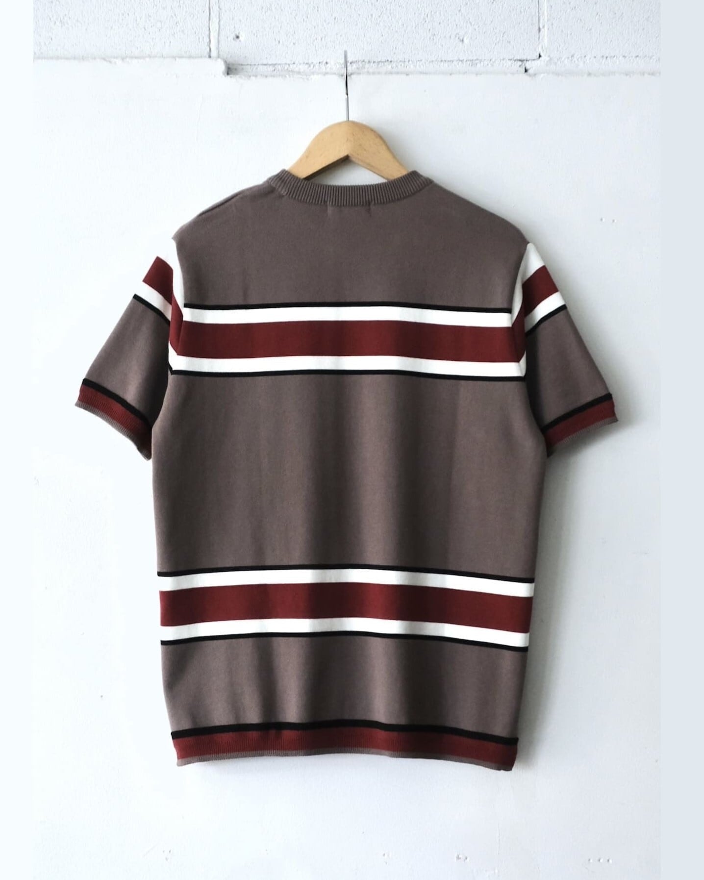 FUJITO(フジト) Border Knit T-Shirt | サウスオレンジ｜メンズ