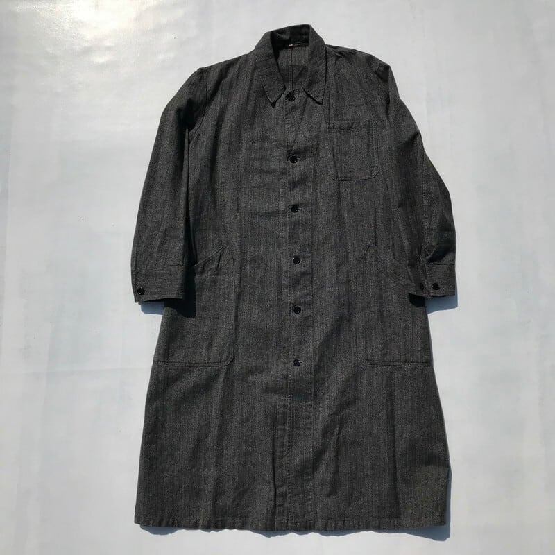 50s vintage black chambray coat 黒シャン USA