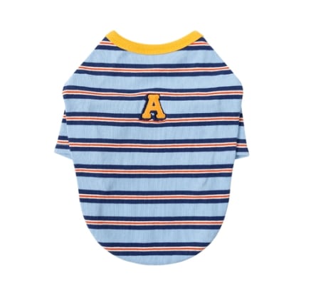 予約【andblank】A Stitch Stripe Short Sleeve (Blue)