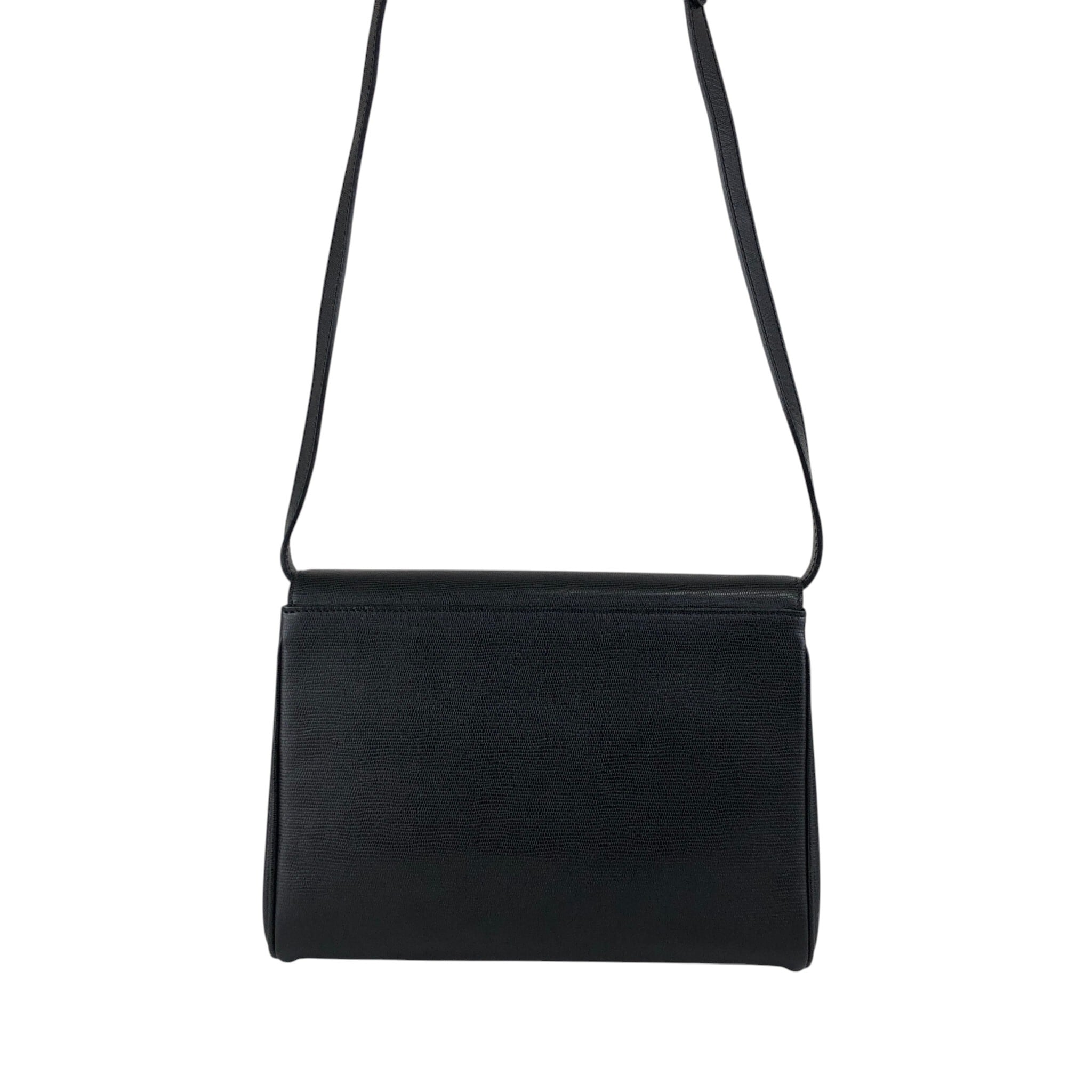 CELINE セリーヌ ショルダーバッグ ブラック サークルロゴ レザー