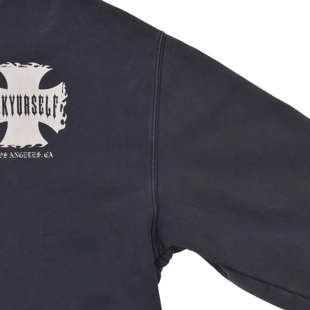 ASKYURSELF】RAW AY CROSS HOODIE | AYIN