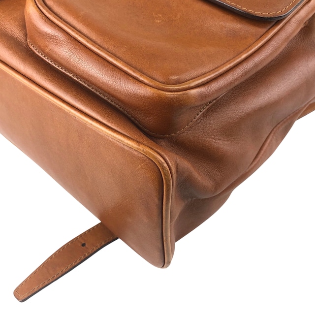 GUCCI グッチ バンブー バックパック ブラウン ターンロック レザー ダブルポケット リュック vintage ヴィンテージ オールド sdazp3