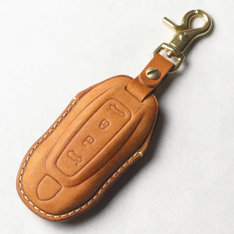 ポルシェのロゴ入りキーケース 純正 Porsche ポルシェ レザーキー