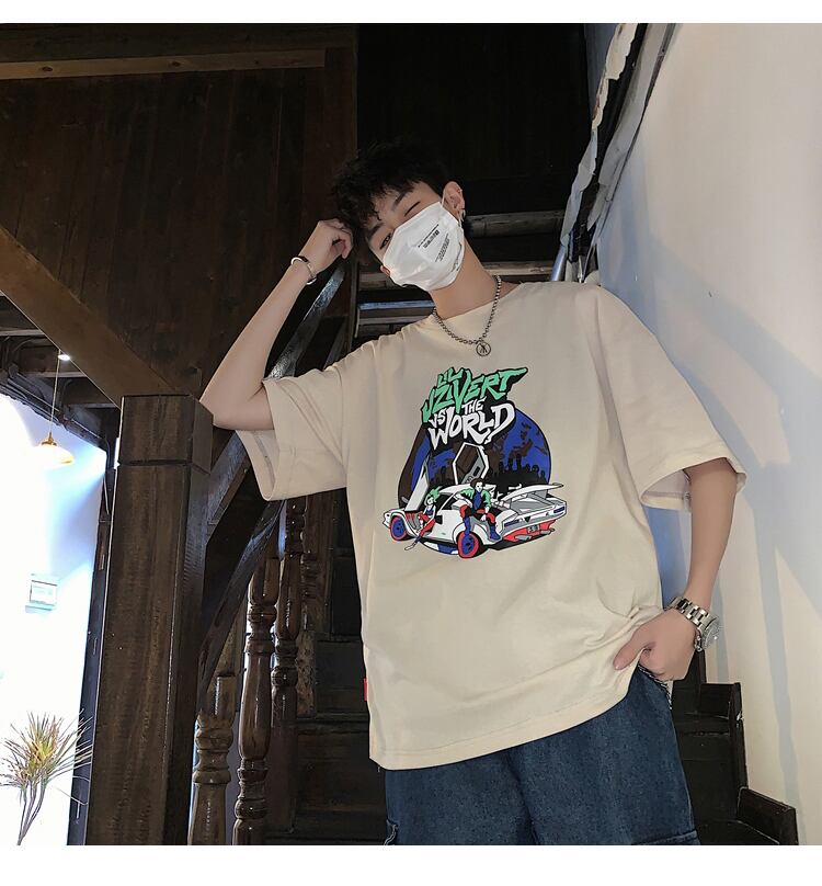 全3色 Tシャツ カットソー プリント カジュアル シンプル