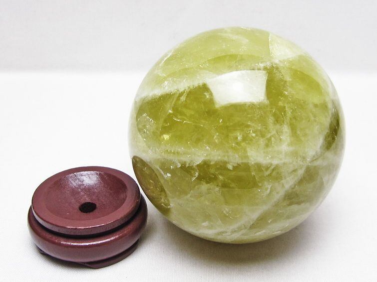 1.2Kg シトリン 丸玉 95mm シトリンクォーツ スフィア 置物 原石 一点